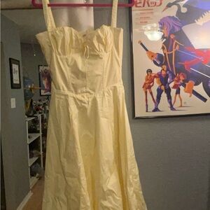 House of CB Yellow Strapless Sundress for Weddings